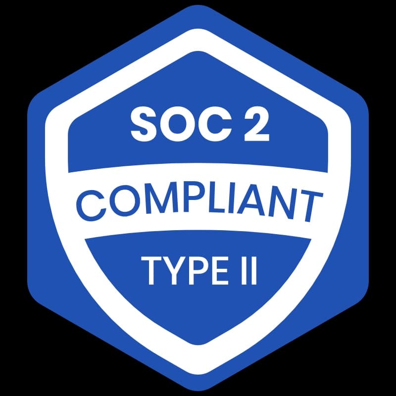 SOC 2 Type II compliant badge